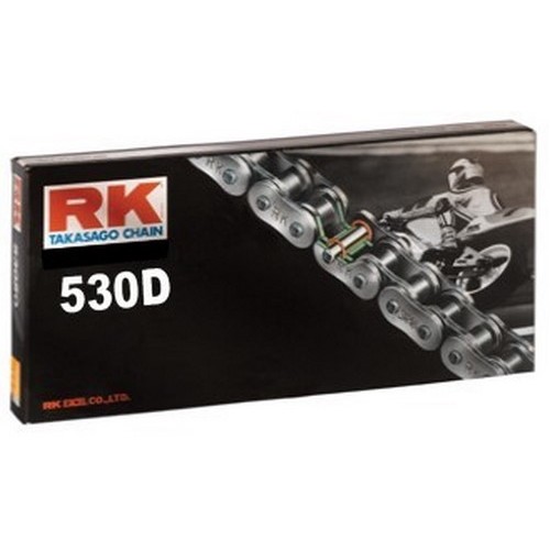 chaine RK 530d non torique boite de 1.10 mètres  pour pignons au pas de  530 (9 mm d'épaisseur)