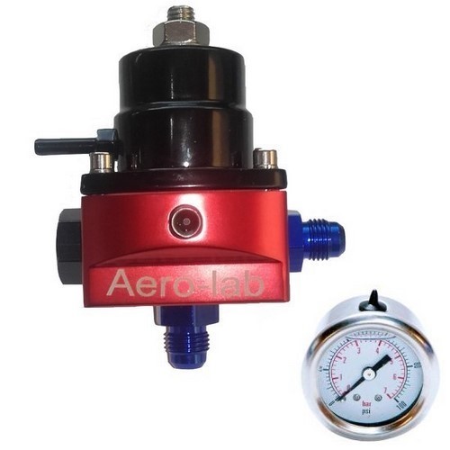 Régulateur AEROLAB reglable de 0 à 8 bars, fourni avec adaptateurs Dash6 et manomètre de pression
