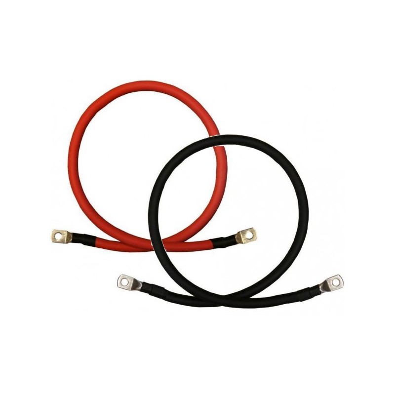 cable de Batterie 16mm² , Multibrin, souple sur mesure, avec cosse sertie ROUGE OU NOIR.