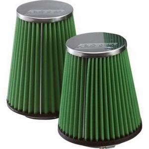 filtre à  air green K370 coniqueØentrée 70 mmØfiltre base 100mm,Øfiltre haut 75 mm, hauteur 130 mm