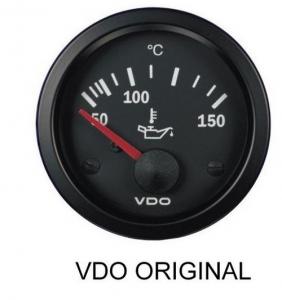 Manomètre de température d'huile VDO VISION (50à  150°)Ø55 mm ,Ød'encastrement 52mm ,fourni avec sonde ,