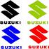 Lot de stickers autocollants LOGO SUZUKI découpés.