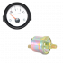 Manomètre de pression d'huile (sonde comprise ) Ø 57 mm , Ø d'encastrement 52mm